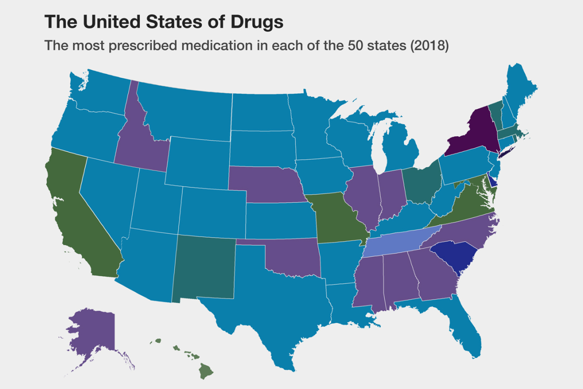 Drugs in USA. USA drug by State. The Price of drugs in the USA. Drugs Map. 11 the state